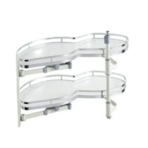 Corner Kitchen Storage Cabinet Pull-Out Swing Tray Basket