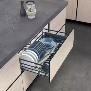 Stainless Steel Kitchen Cabinets Pull-Out Basket Organizer