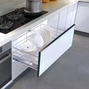 Drawer Kitchen Cabinets Double Drawer Pull Basket Organizer