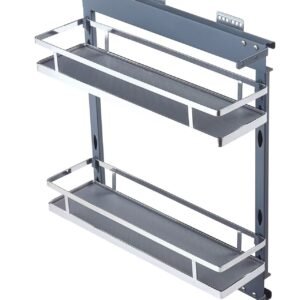 Narrow Kitchen Cabinet Ultra-Slim Double Drawer Organizer