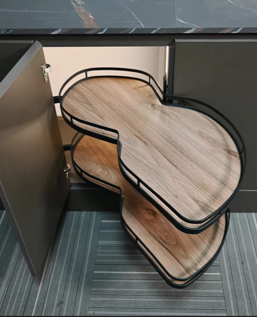 Le Mans Kitchen Corner Swing Tray Basket Organizer