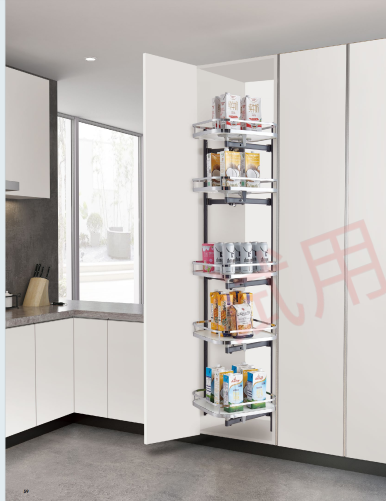 Rotating Corner Cabinet Turntable Storage Organizer