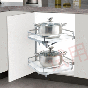 Rotating Kitchen Cabinet Two-Level Turntable Organizer